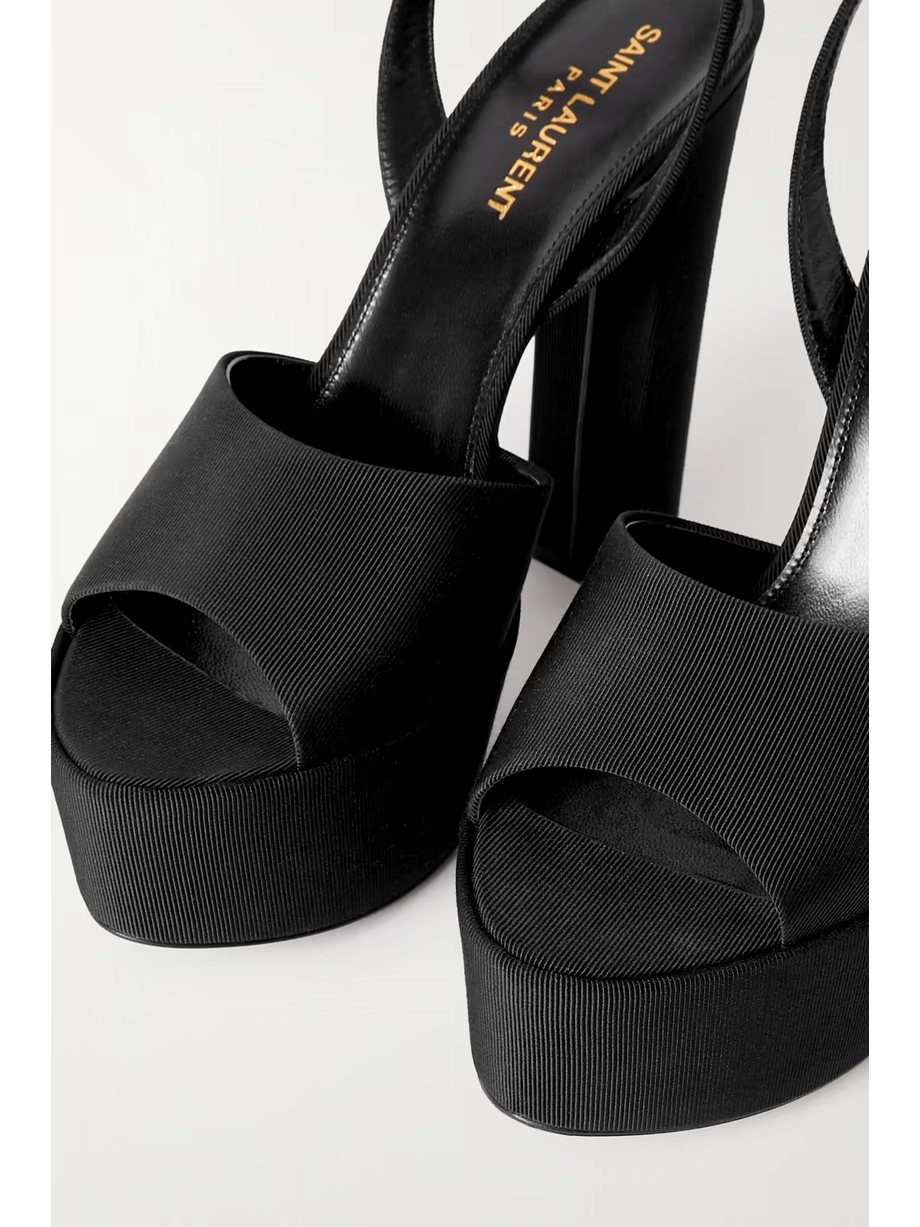 Jodie crystal-embellished grosgrain platform sandals Jodie crystal-embellished grosgrain platform sandals