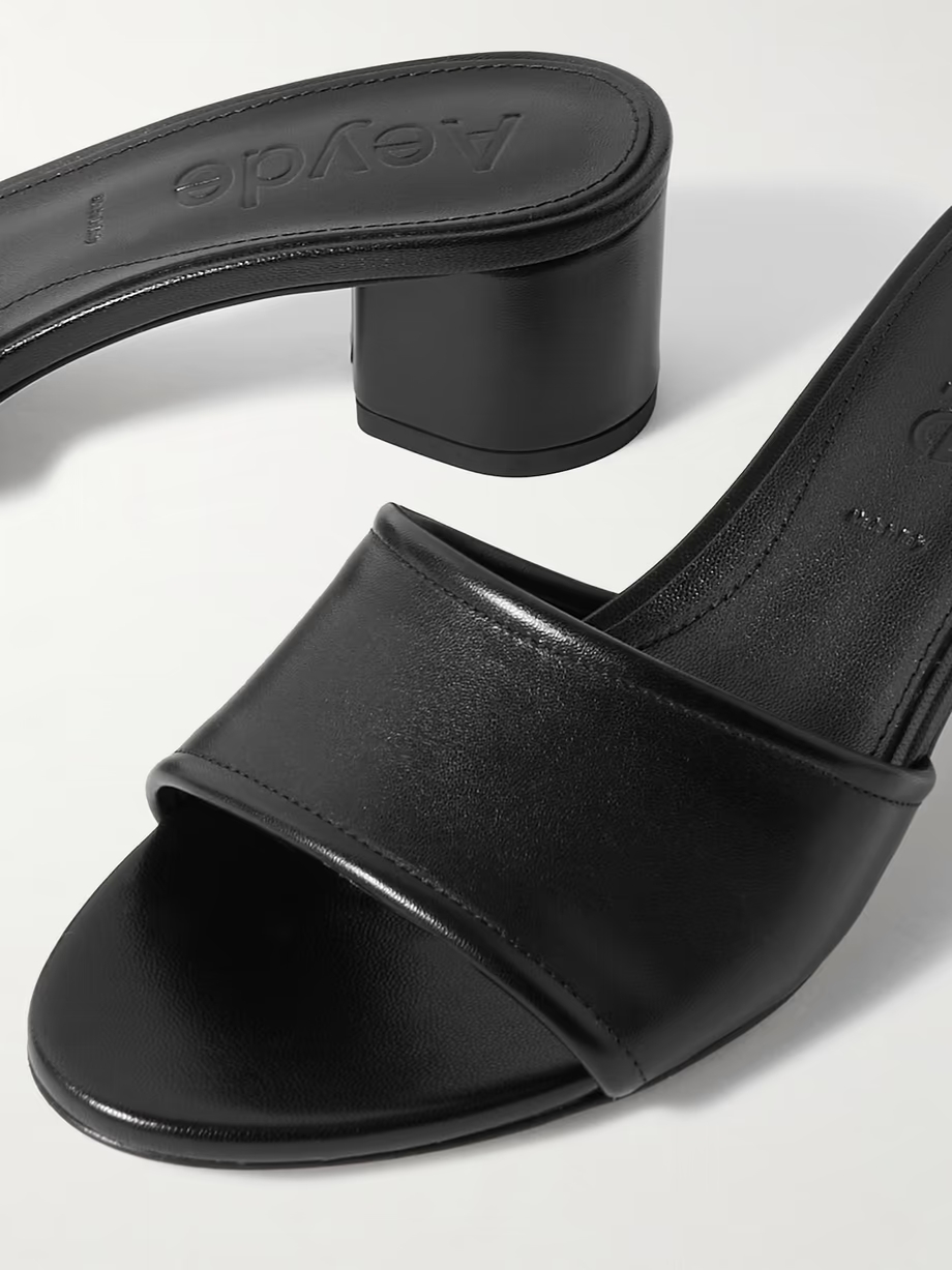 Jovia leather mules Jovia leather mules
