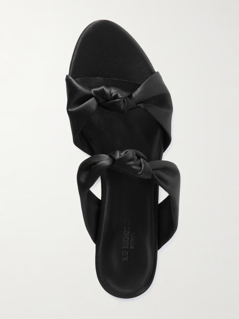 Knot Flat satin sandals Knot Flat satin sandals