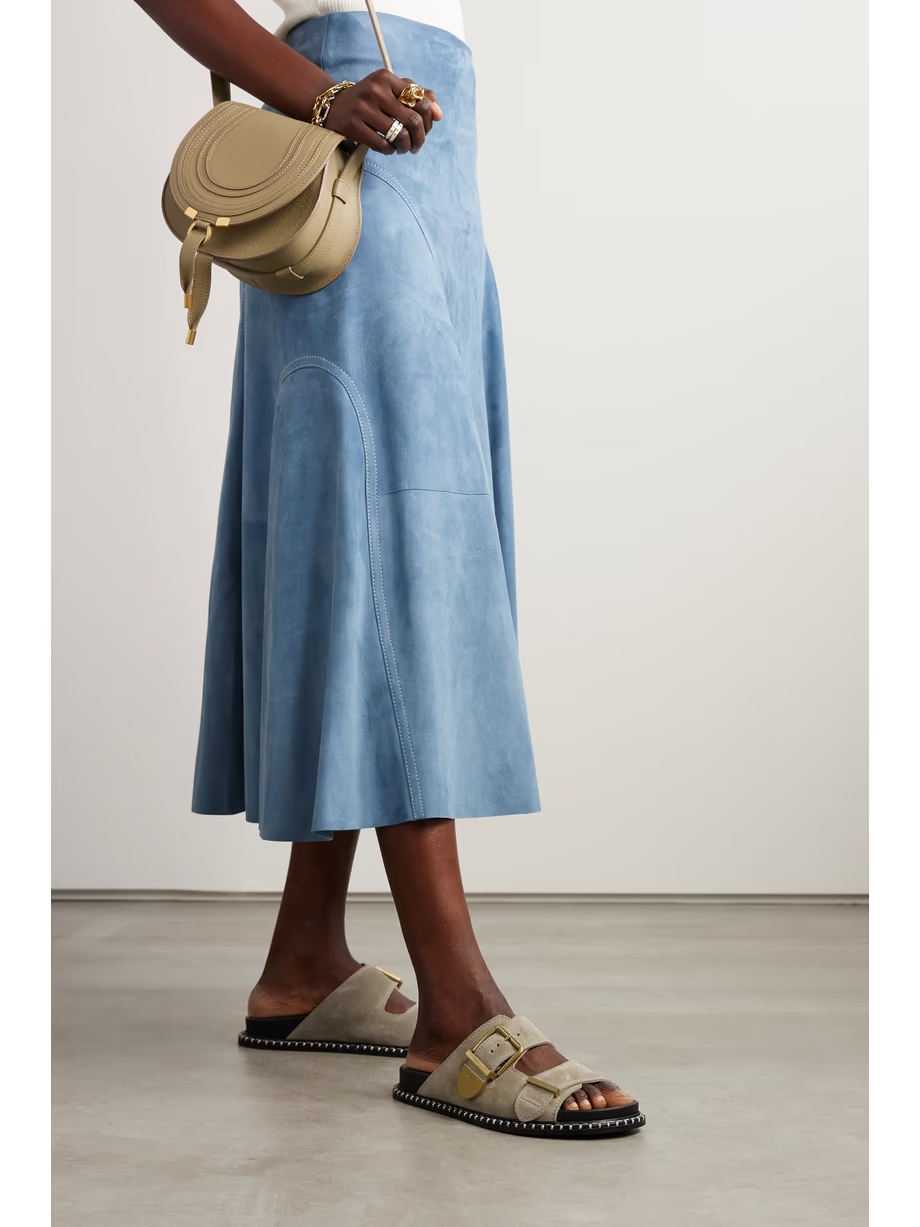 + NET SUSTAIN Rebecca whipstiched suede slides + NET SUSTAIN Rebecca whipstiched suede slides