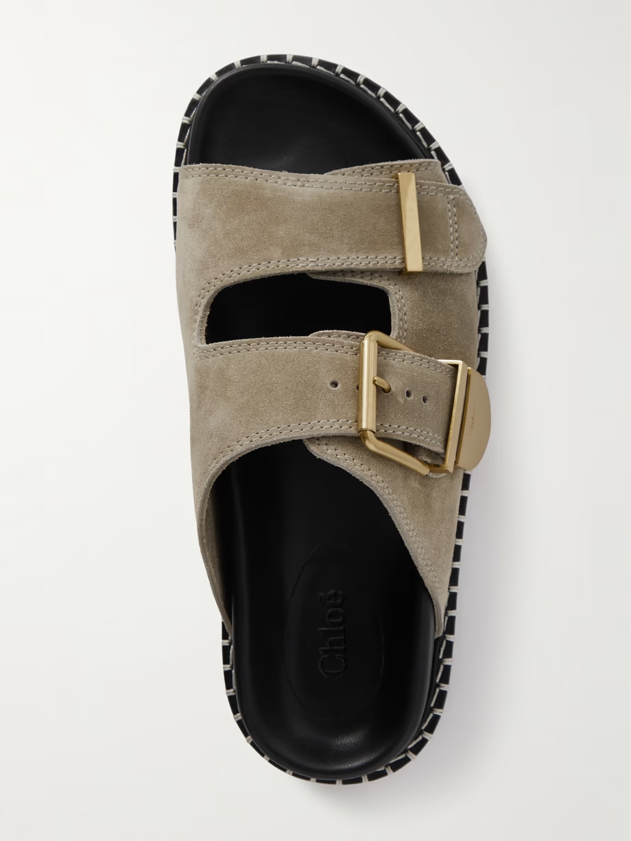 + NET SUSTAIN Rebecca whipstiched suede slides + NET SUSTAIN Rebecca whipstiched suede slides