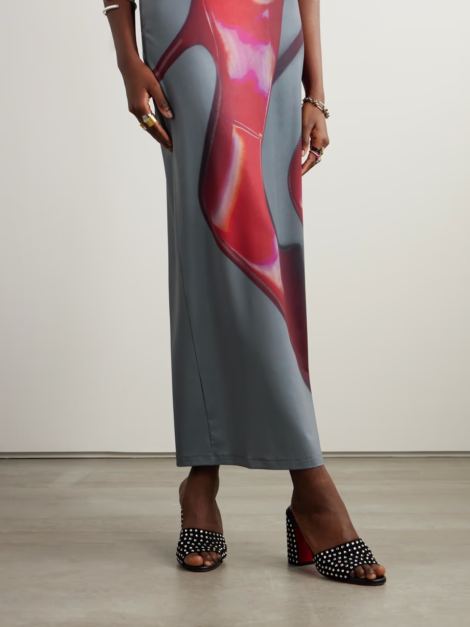 Jane 85 crystal-embellished suede mules Jane 85 crystal-embellished suede mules