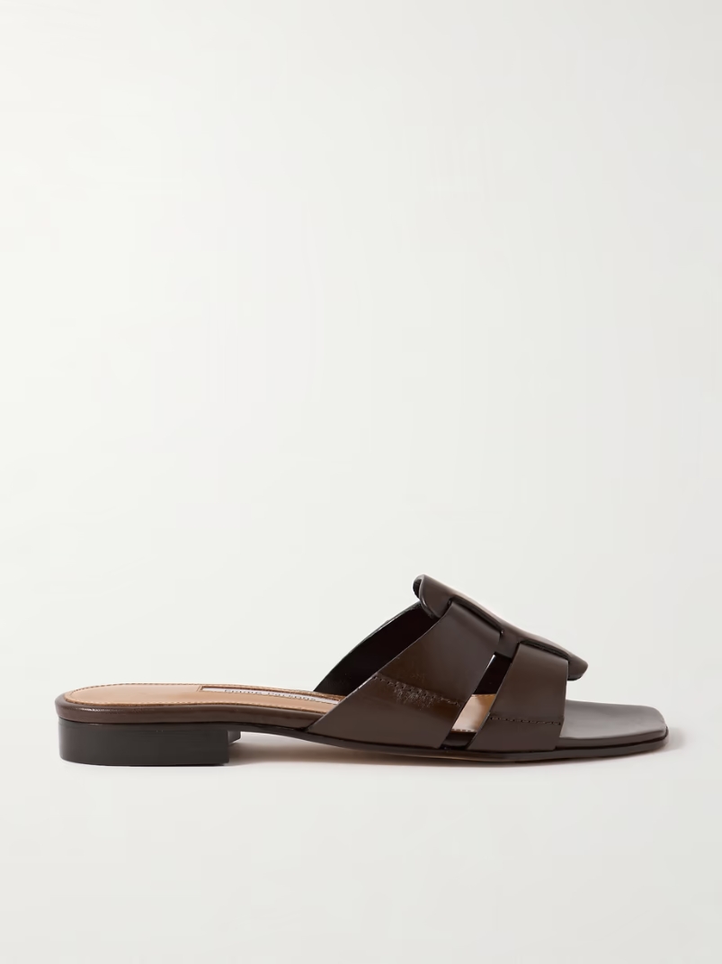 Leo leather slides Leo leather slides