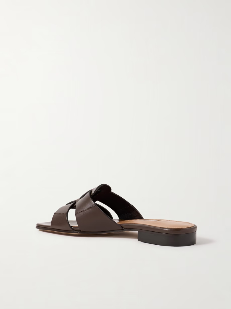Leo leather slides Leo leather slides