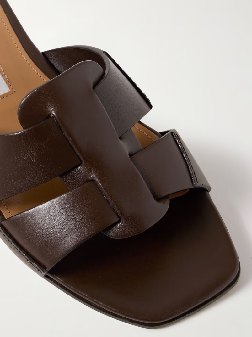 Leo leather slides Leo leather slides