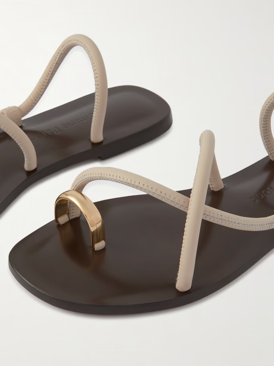 Laurie embellished leather sandals Laurie embellished leather sandals