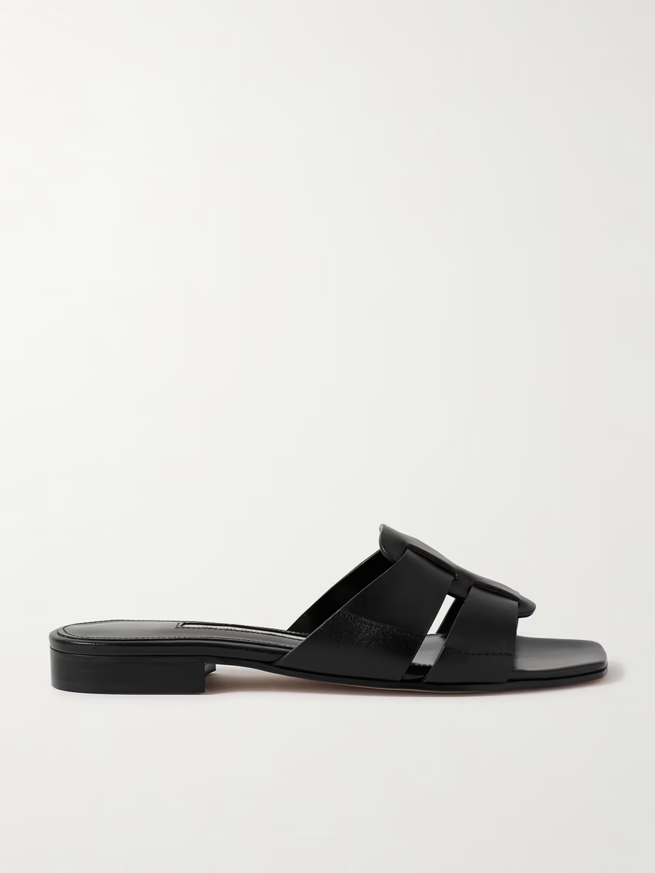 Leo leather slides Leo leather slides