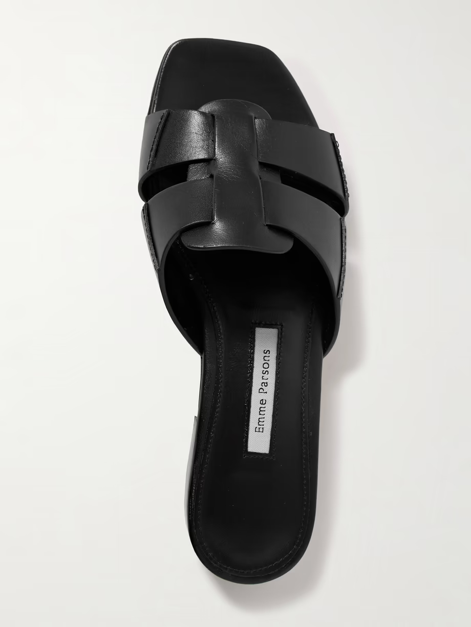 Leo leather slides Leo leather slides
