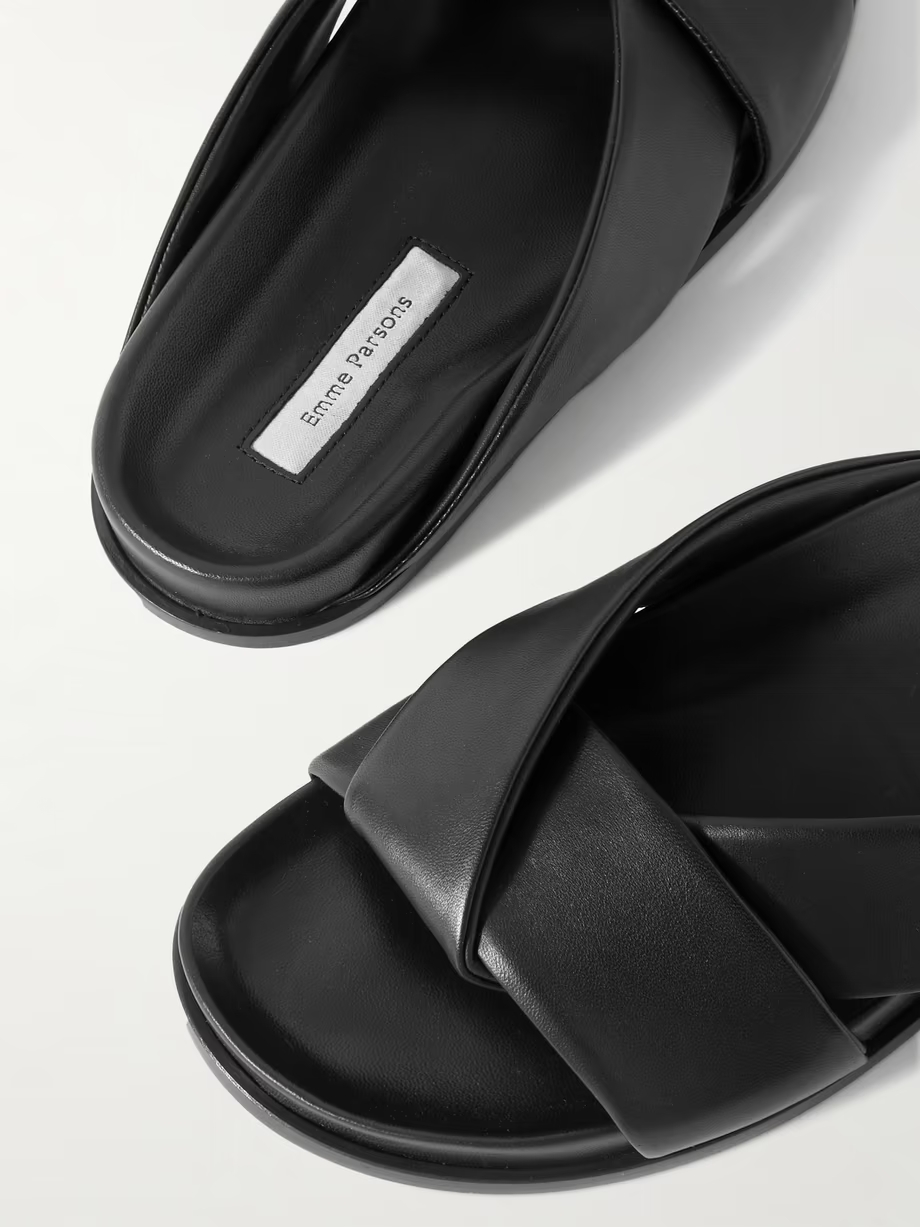Leather slides Leather slides