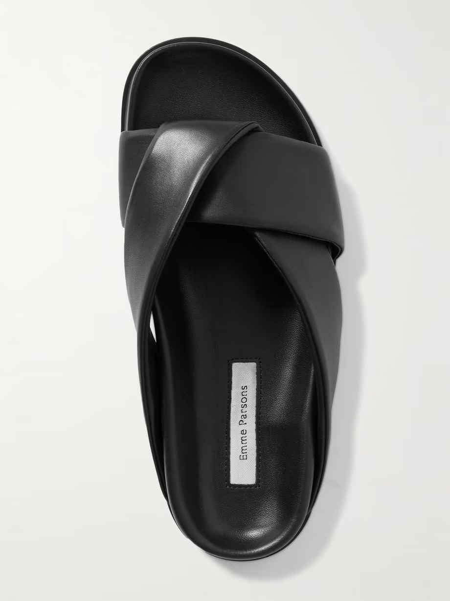 Leather slides Leather slides