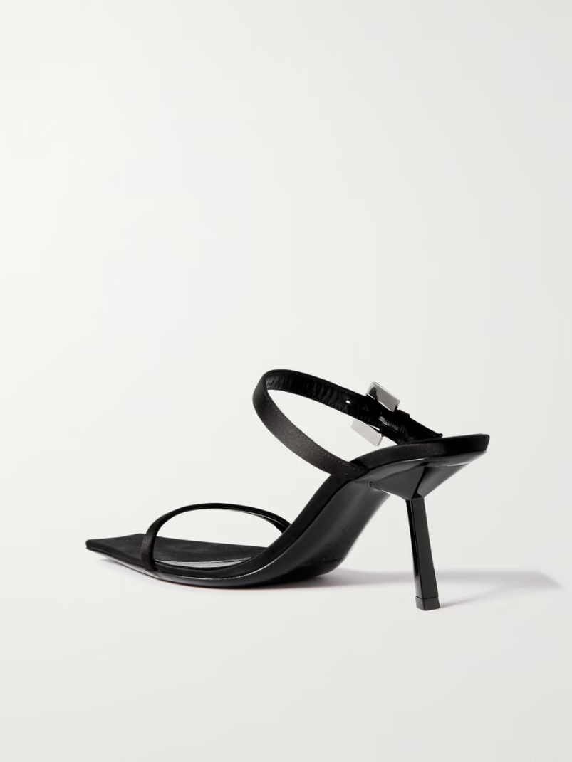 Hope crystal-embellished satin-crepe mules Hope crystal-embellished satin-crepe mules