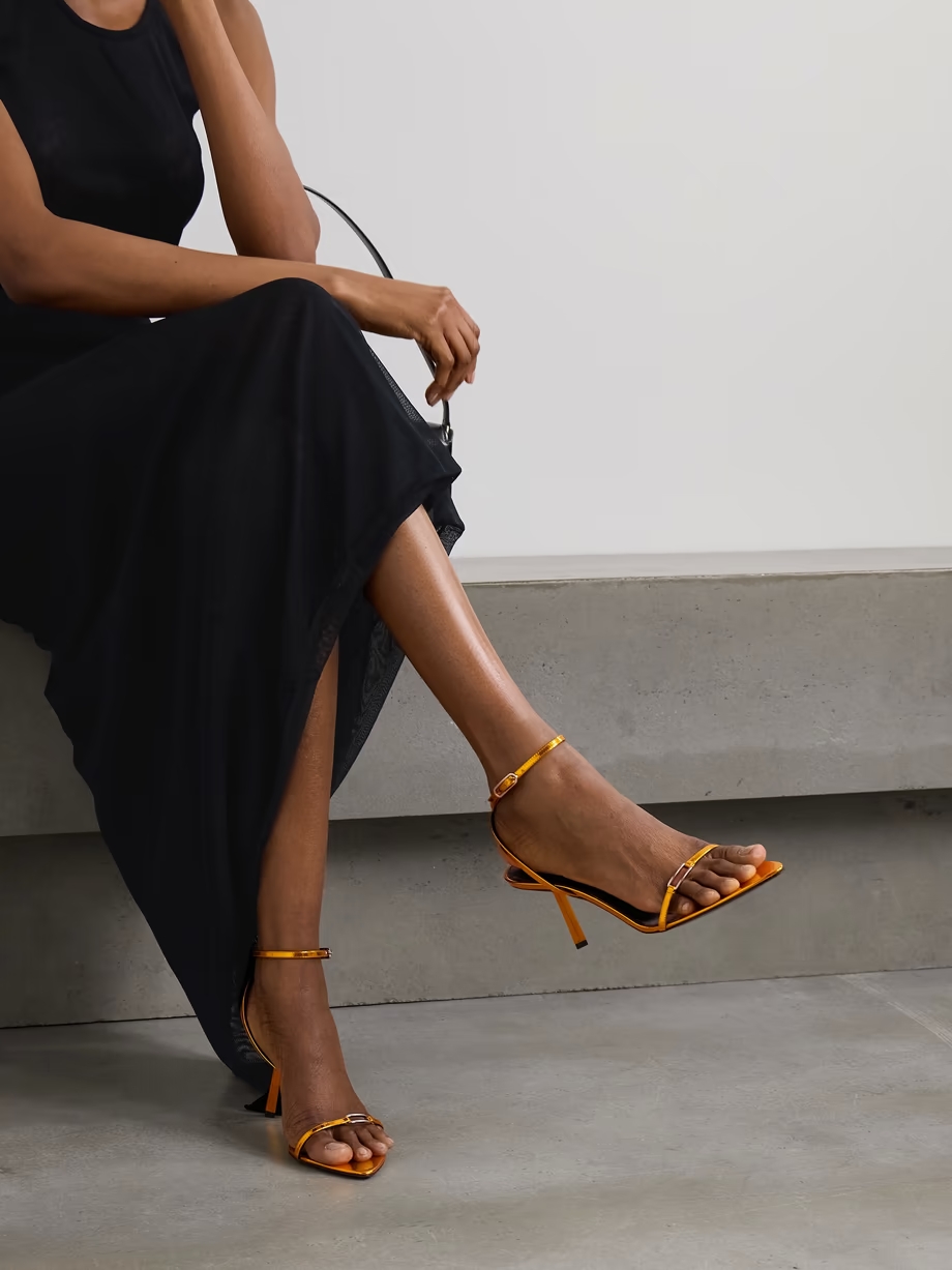 Kitty mirrored-leather sandals Kitty mirrored-leather sandals