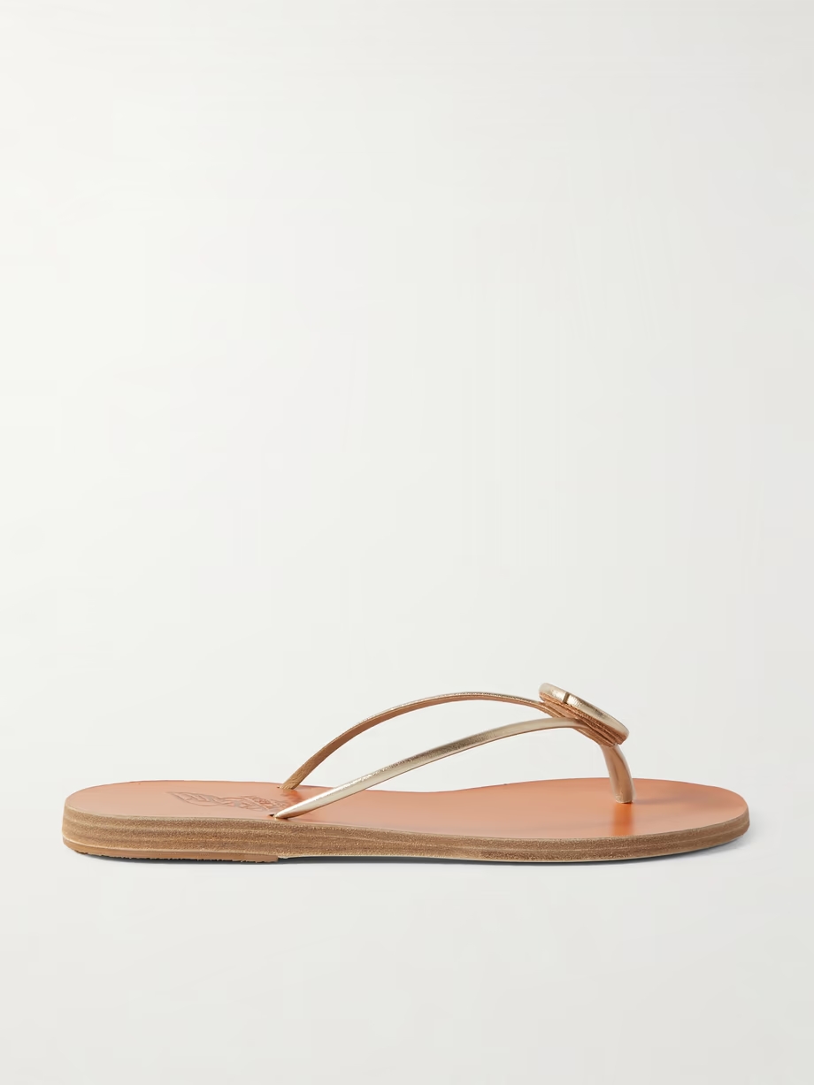 Strovilos metallic leather flip flops Strovilos metallic leather flip flops