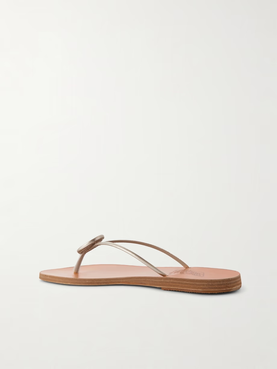 Strovilos metallic leather flip flops Strovilos metallic leather flip flops