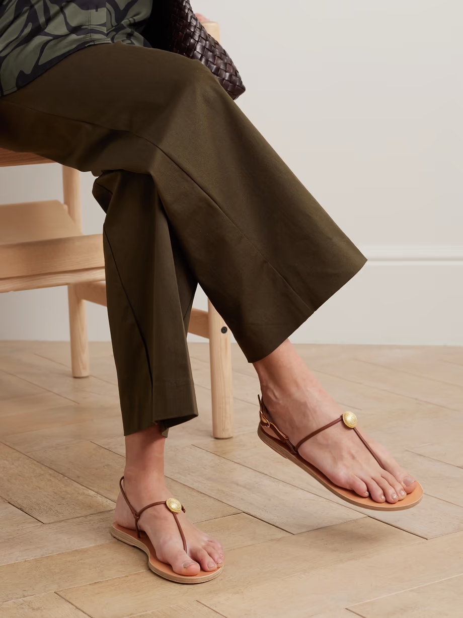 Dimitria embellished leather sandals Dimitria embellished leather sandals