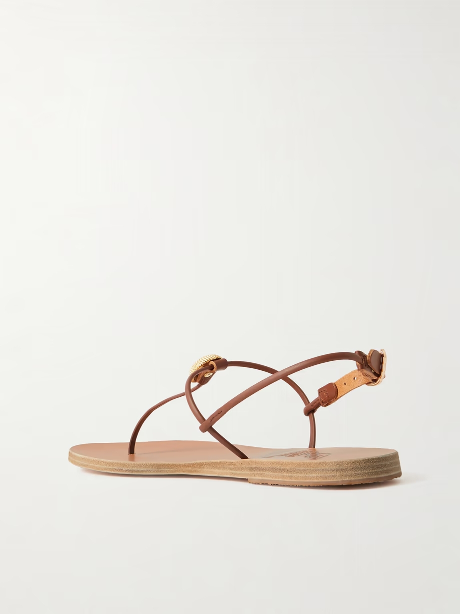 Dimitria embellished leather sandals Dimitria embellished leather sandals