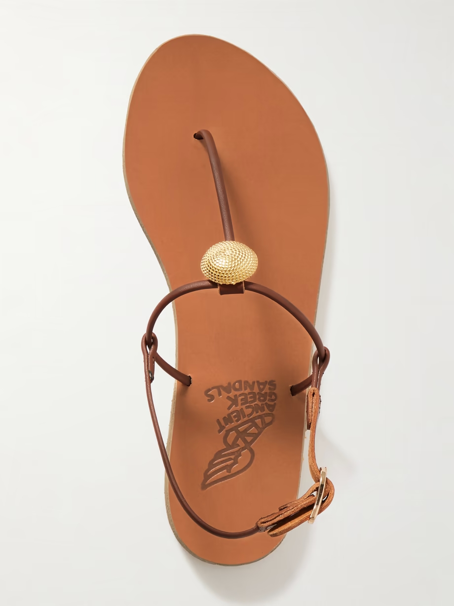 Dimitria embellished leather sandals Dimitria embellished leather sandals