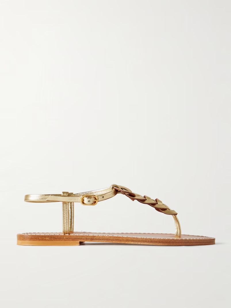 Lemovis woven metallic leather sandals Lemovis woven metallic leather sandals