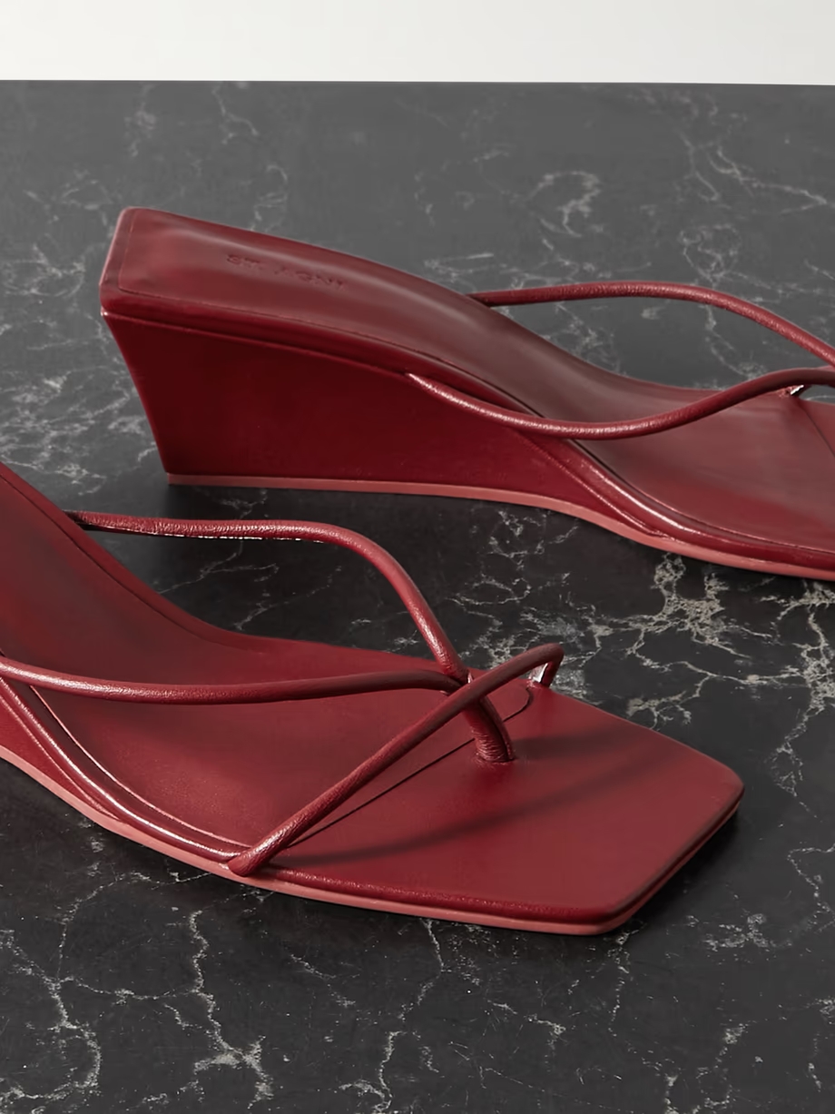 Leather wedge sandals Leather wedge sandals