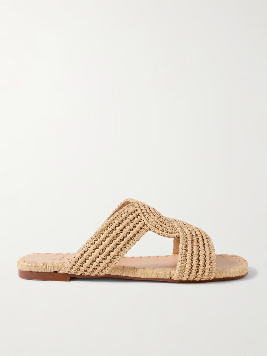 Prado raffia slides Prado raffia slides