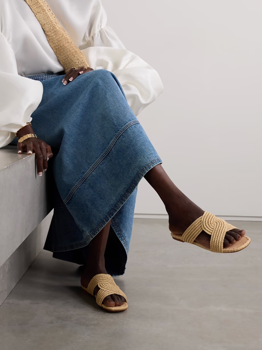 Prado raffia slides Prado raffia slides