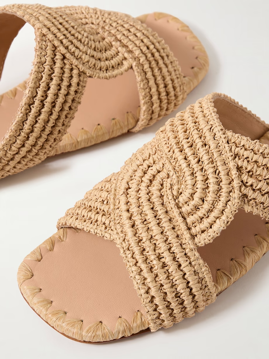 Prado raffia slides Prado raffia slides