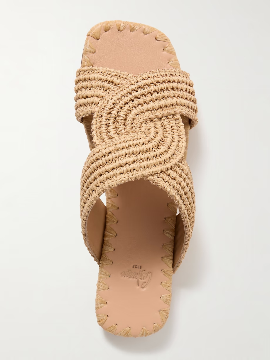 Prado raffia slides Prado raffia slides