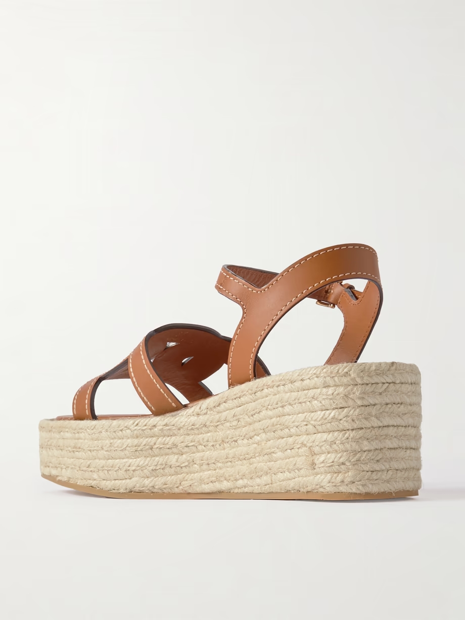 Kate cutout leather wedge sandals Kate cutout leather wedge sandals