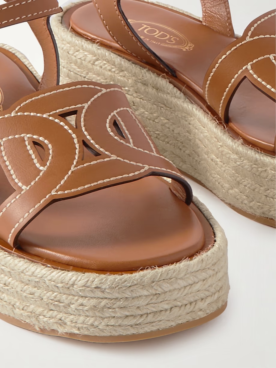 Kate cutout leather wedge sandals Kate cutout leather wedge sandals