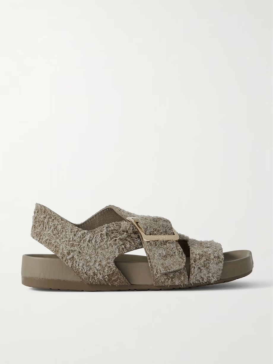 Ease buckled brushed-suede sandals Ease buckled brushed-suede sandals