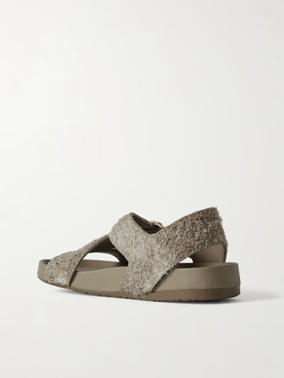 Ease buckled brushed-suede sandals Ease buckled brushed-suede sandals