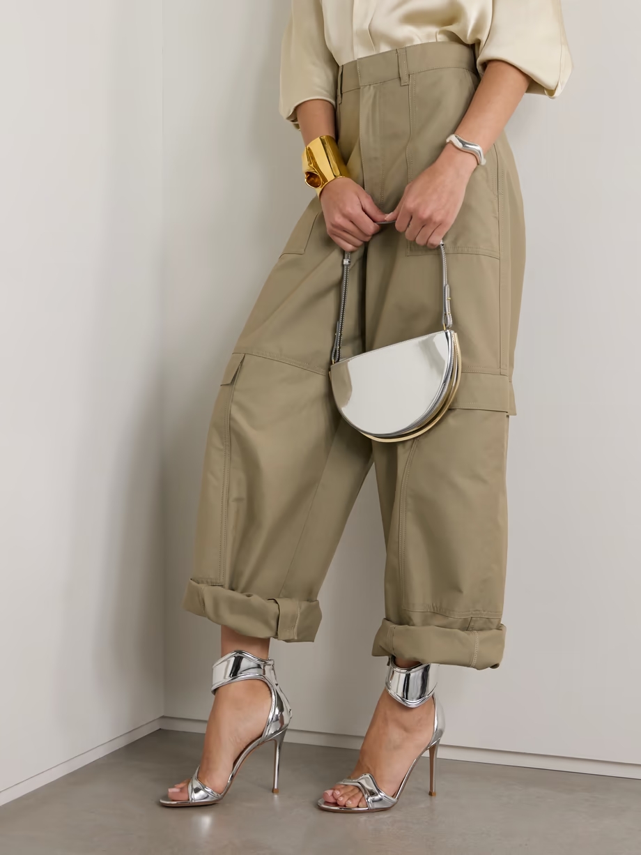 Lucrezia 105 mirrored-leather sandals Lucrezia 105 mirrored-leather sandals