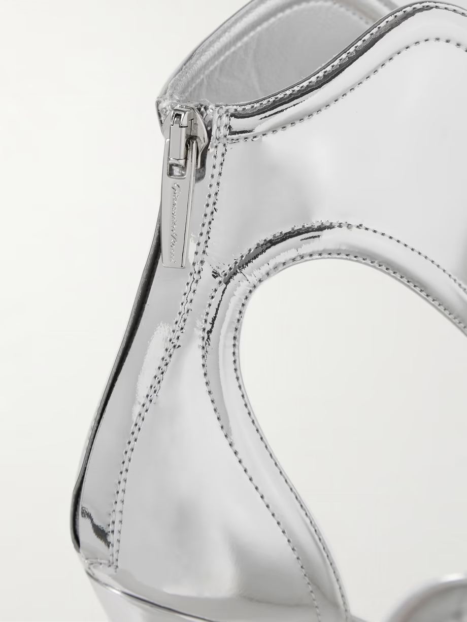 Lucrezia 105 mirrored-leather sandals Lucrezia 105 mirrored-leather sandals