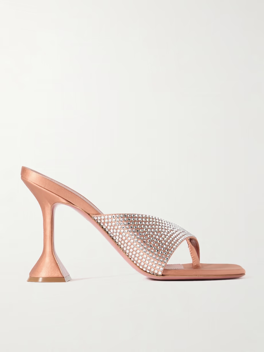 Shiona crystal-embellished satin sandals Shiona crystal-embellished satin sandals
