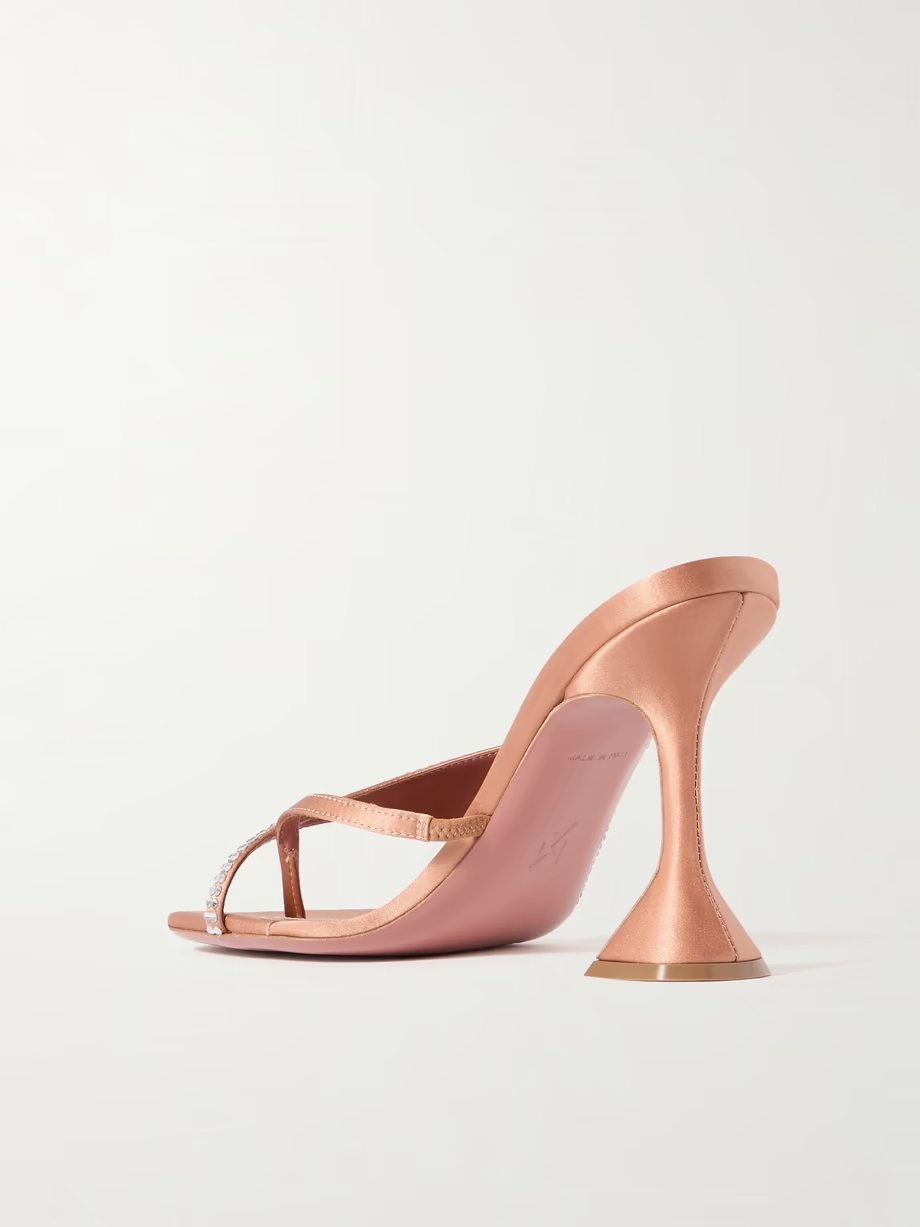 Shiona crystal-embellished satin sandals Shiona crystal-embellished satin sandals