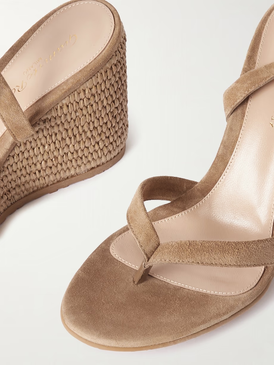 Oleg 85 suede wedge sandals Oleg 85 suede wedge sandals