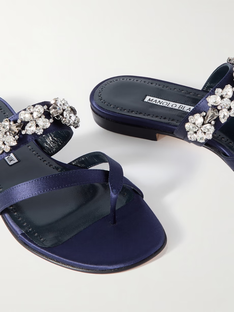 Perlusa crystal-embellished satin sandals Perlusa crystal-embellished satin sandals