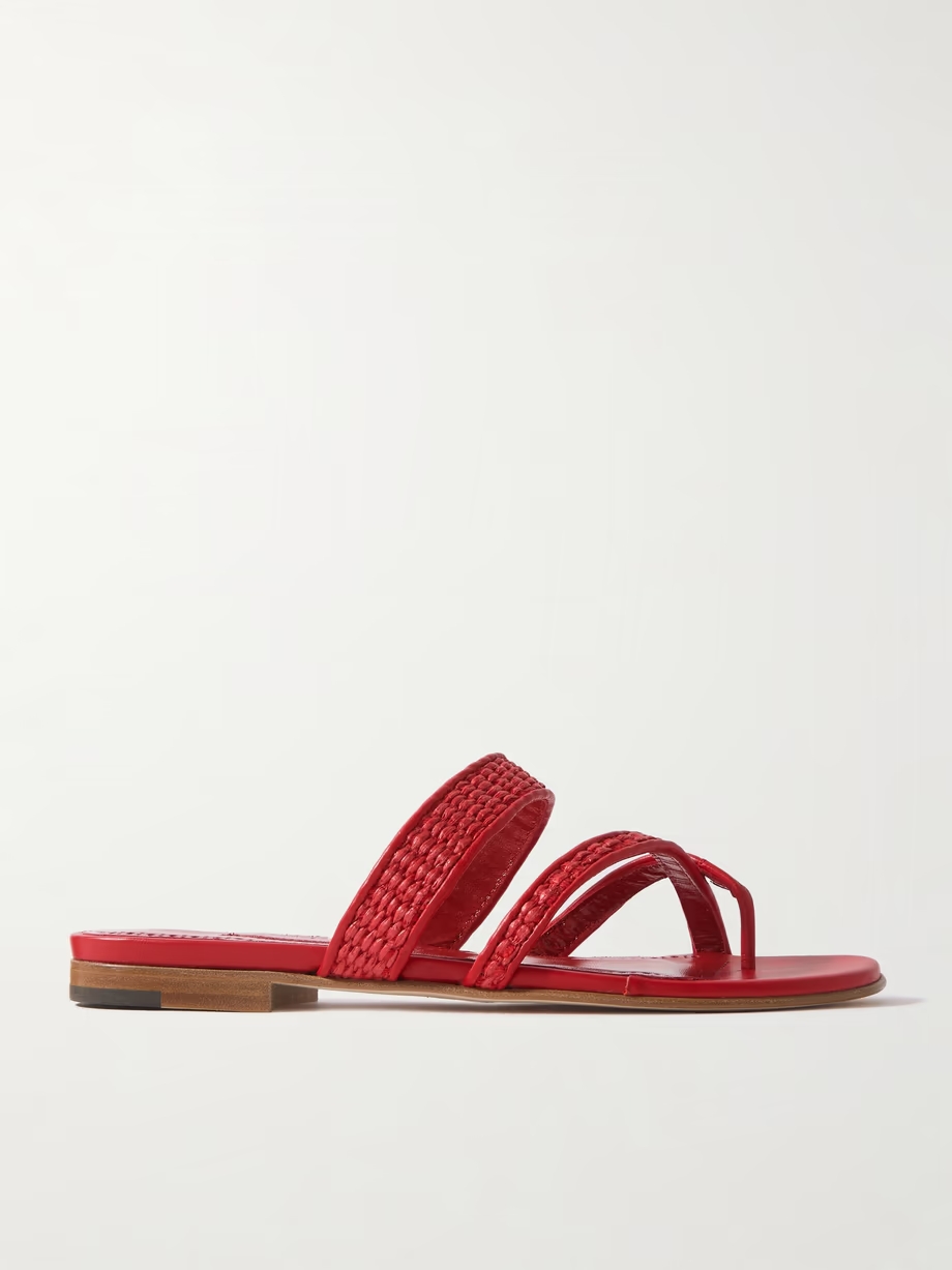 Susara 10 raffia and leather sandals Susara 10 raffia and leather sandals