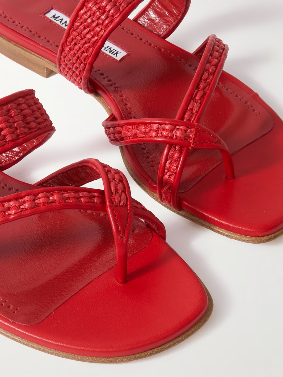 Susara 10 raffia and leather sandals Susara 10 raffia and leather sandals