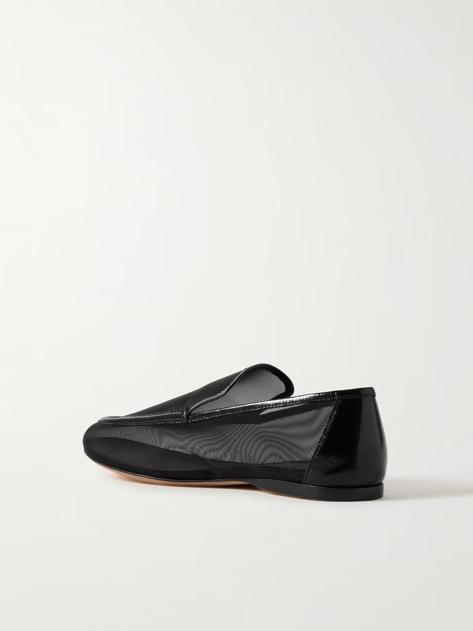 Alessio leather-trimmed mesh loafers Alessio leather-trimmed mesh loafers