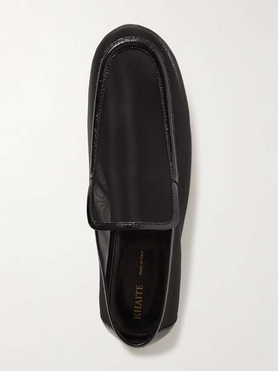 Alessio leather-trimmed mesh loafers Alessio leather-trimmed mesh loafers