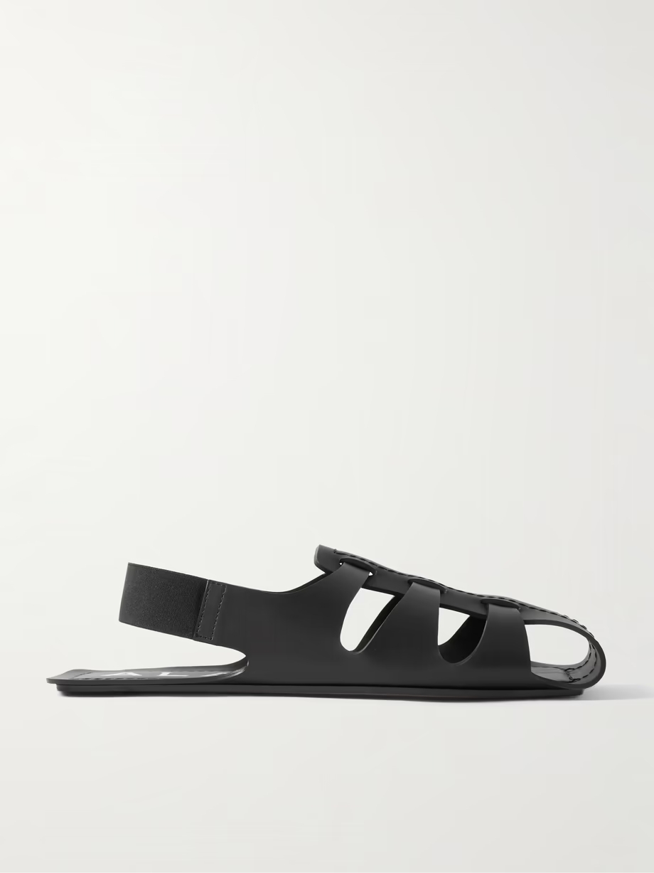 Folded leather sandals Folded leather sandals