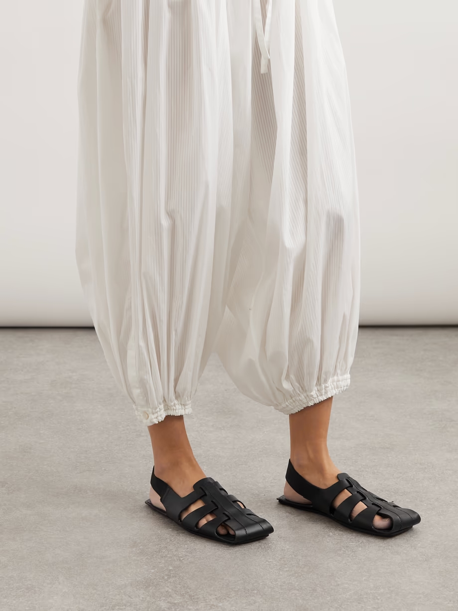 Folded leather sandals Folded leather sandals