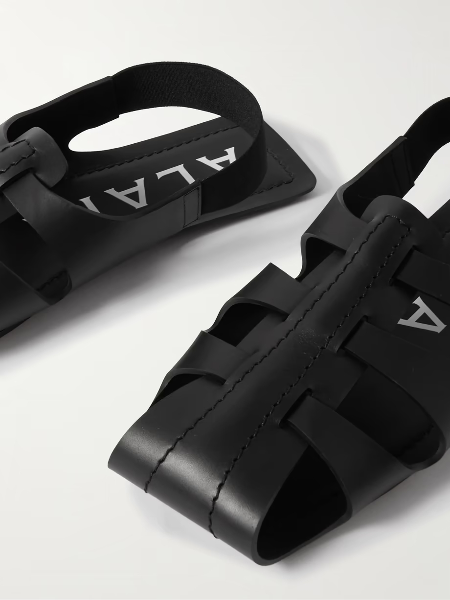 Folded leather sandals Folded leather sandals