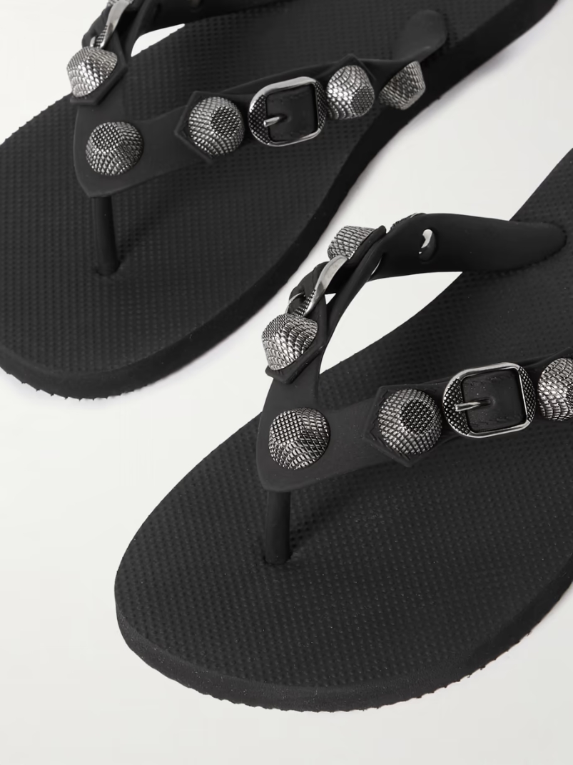 Cagole embellished rubber flip flops Cagole embellished rubber flip flops