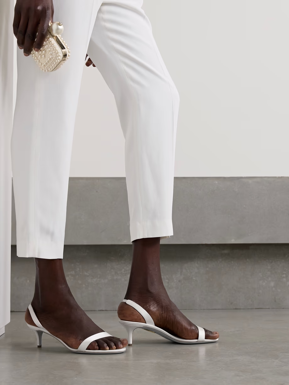 So Nude 50 satin slingback sandals So Nude 50 satin slingback sandals