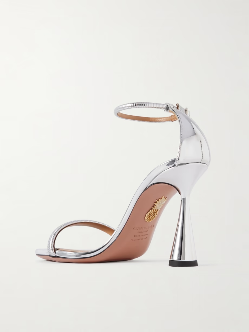 Hot 95 metallic faux leather sandals Hot 95 metallic faux leather sandals