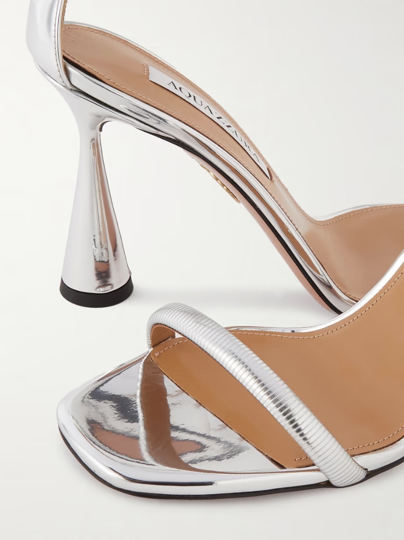 Hot 95 metallic faux leather sandals Hot 95 metallic faux leather sandals