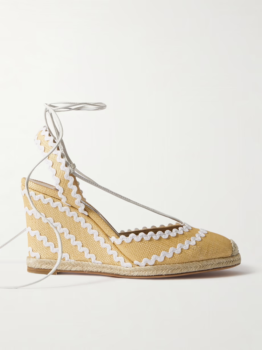 Ric Rac 85 raffia wedge espadrilles Ric Rac 85 raffia wedge espadrilles