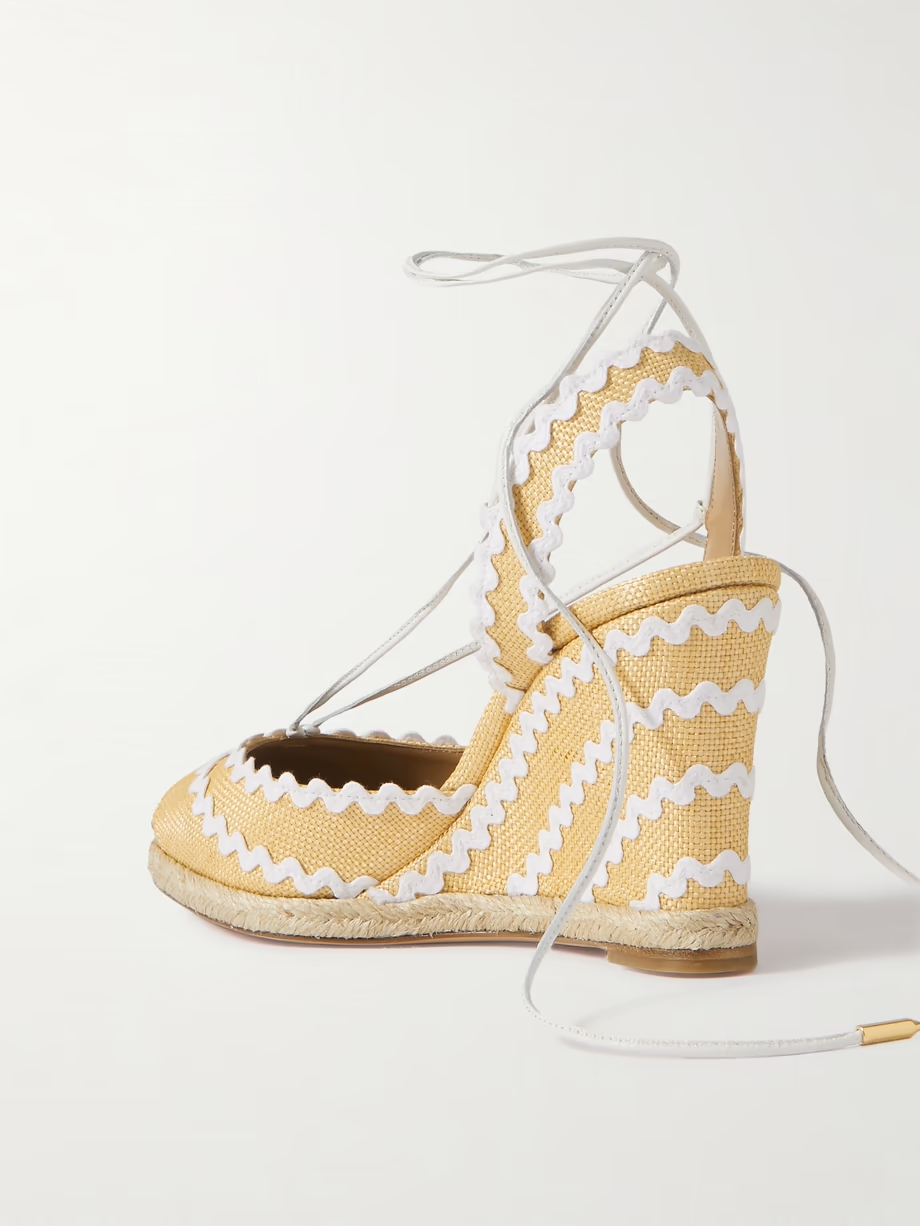 Ric Rac 85 raffia wedge espadrilles Ric Rac 85 raffia wedge espadrilles